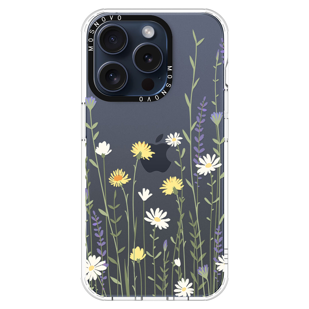 Wild Meadow Floral Phone Case - iPhone 15 Pro Case - MOSNOVO