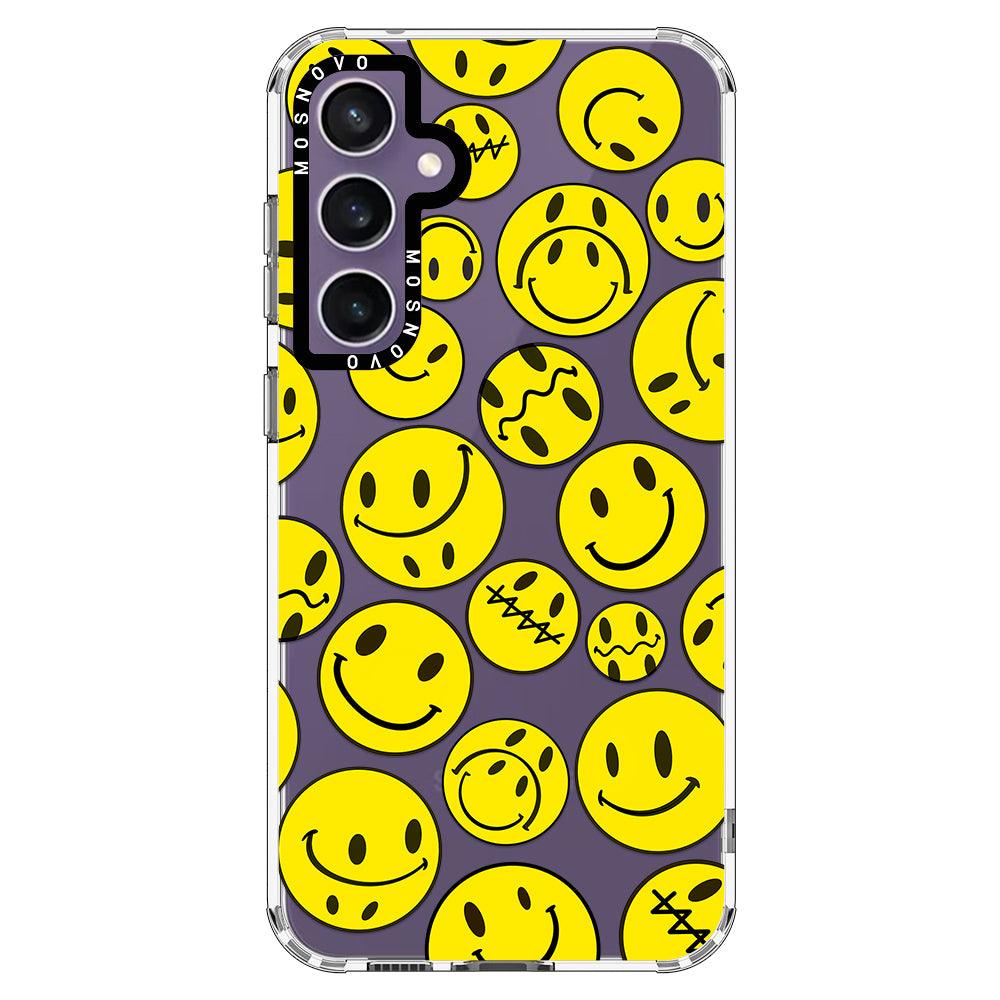 Yellow Sad Smile Face Phone Case - Samsung Galaxy S23 FE Case