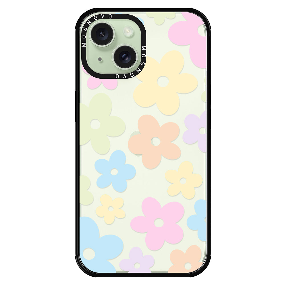 Pastel Flower Phone Case - iPhone 15 Case - MOSNOVO