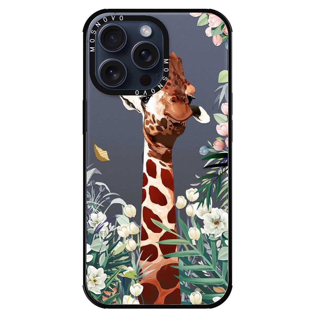 Giraffe In The Garden Phone Case - iPhone 15 Pro Max Case - MOSNOVO