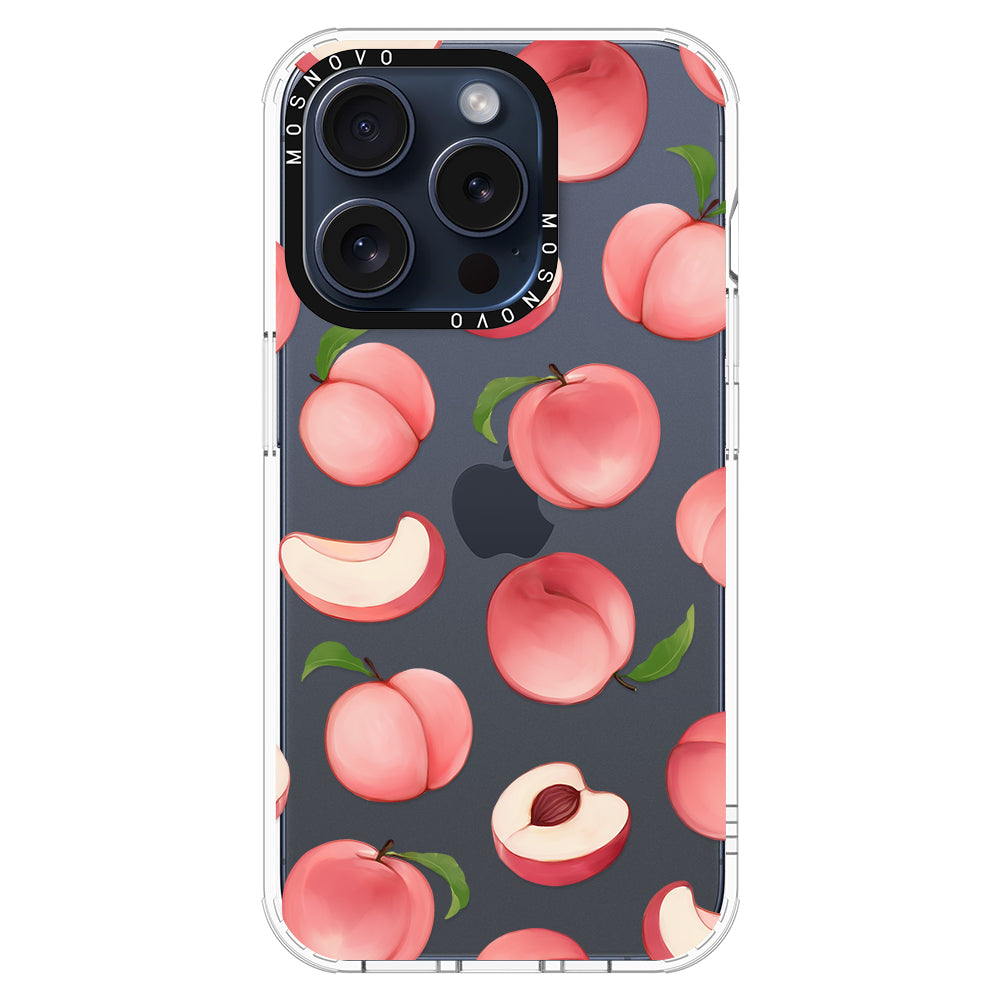 Cute Peach Phone Case - iPhone 15 Pro Case - MOSNOVO