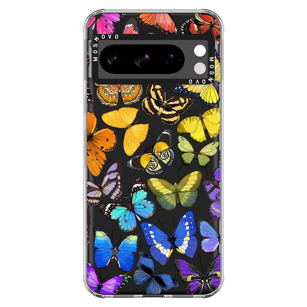 Rainbow Butterfly Phone Case - Google Pixel 8 Pro Case - MOSNOVO