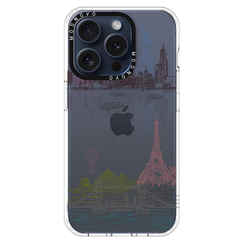 The World City Phone Case - iPhone 15 Pro Case - MOSNOVO