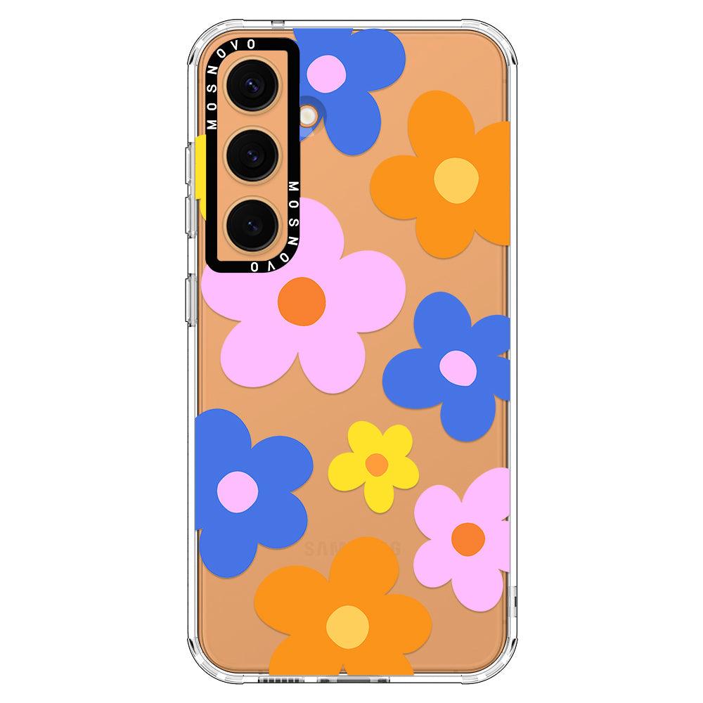 60's Groovy Flower Phone Case - Samsung Galaxy S24 Plus Case