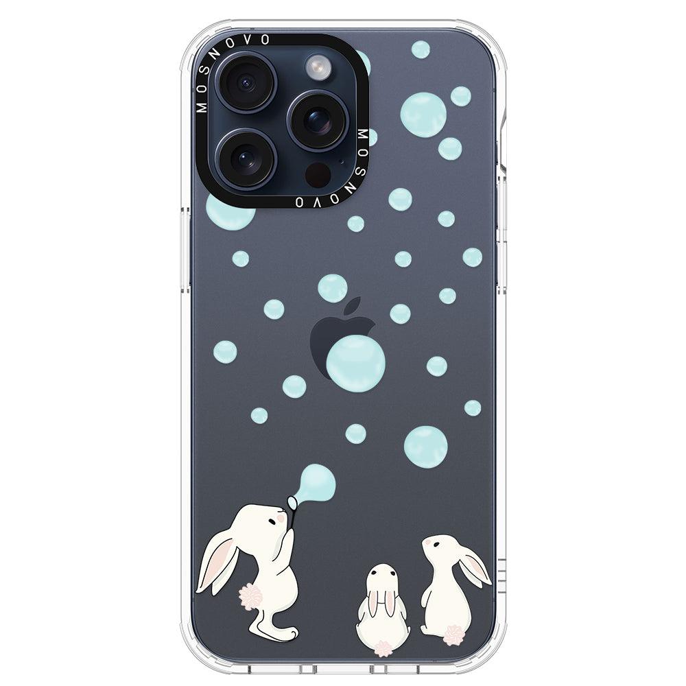 Bunny Blow Bubble Phone Case - iPhone 15 Pro Max Case - MOSNOVO