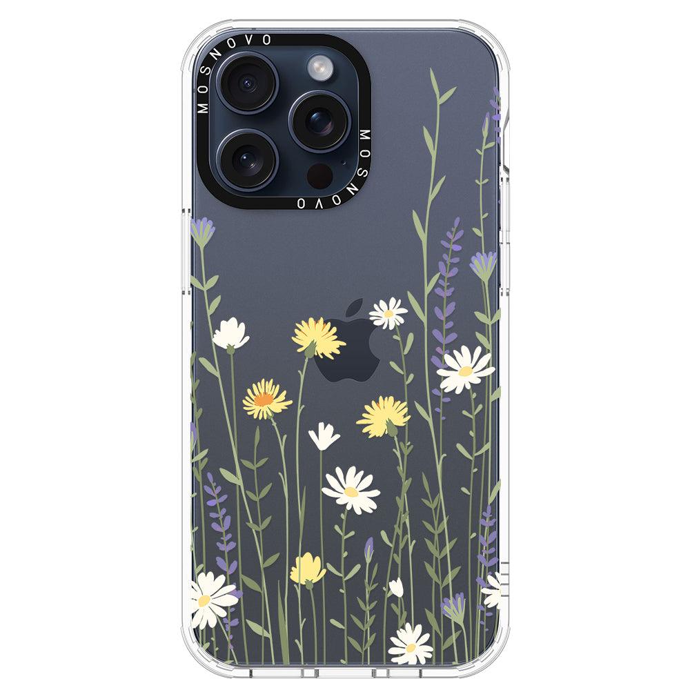 Wild Meadow Floral Phone Case - iPhone 15 Pro Max Case - MOSNOVO