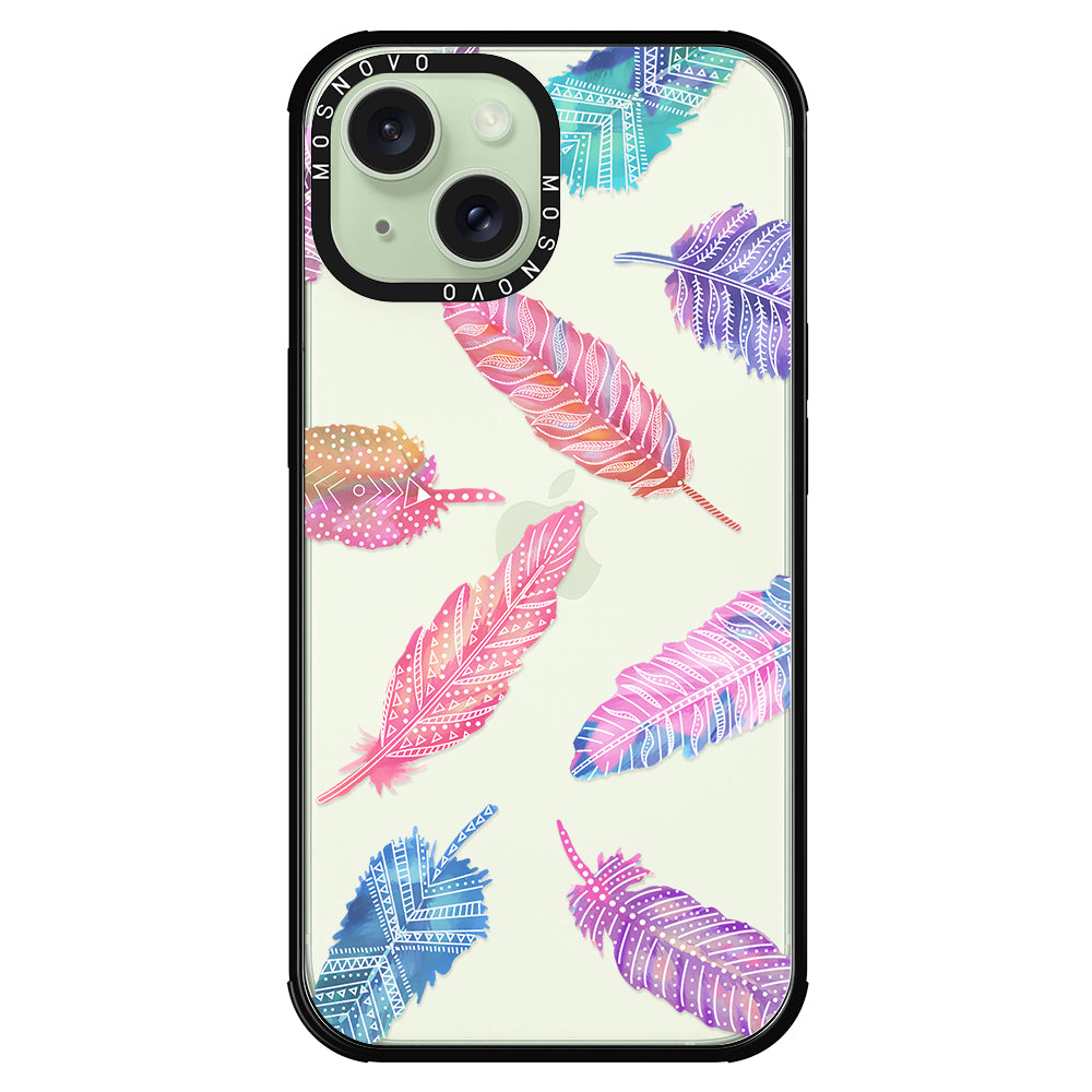 Tribal Feathers Phone Case - iPhone 15 Plus Case - MOSNOVO