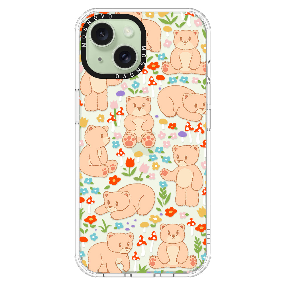 Cute Bear Phone Case - iPhone 15 Plus Case - MOSNOVO