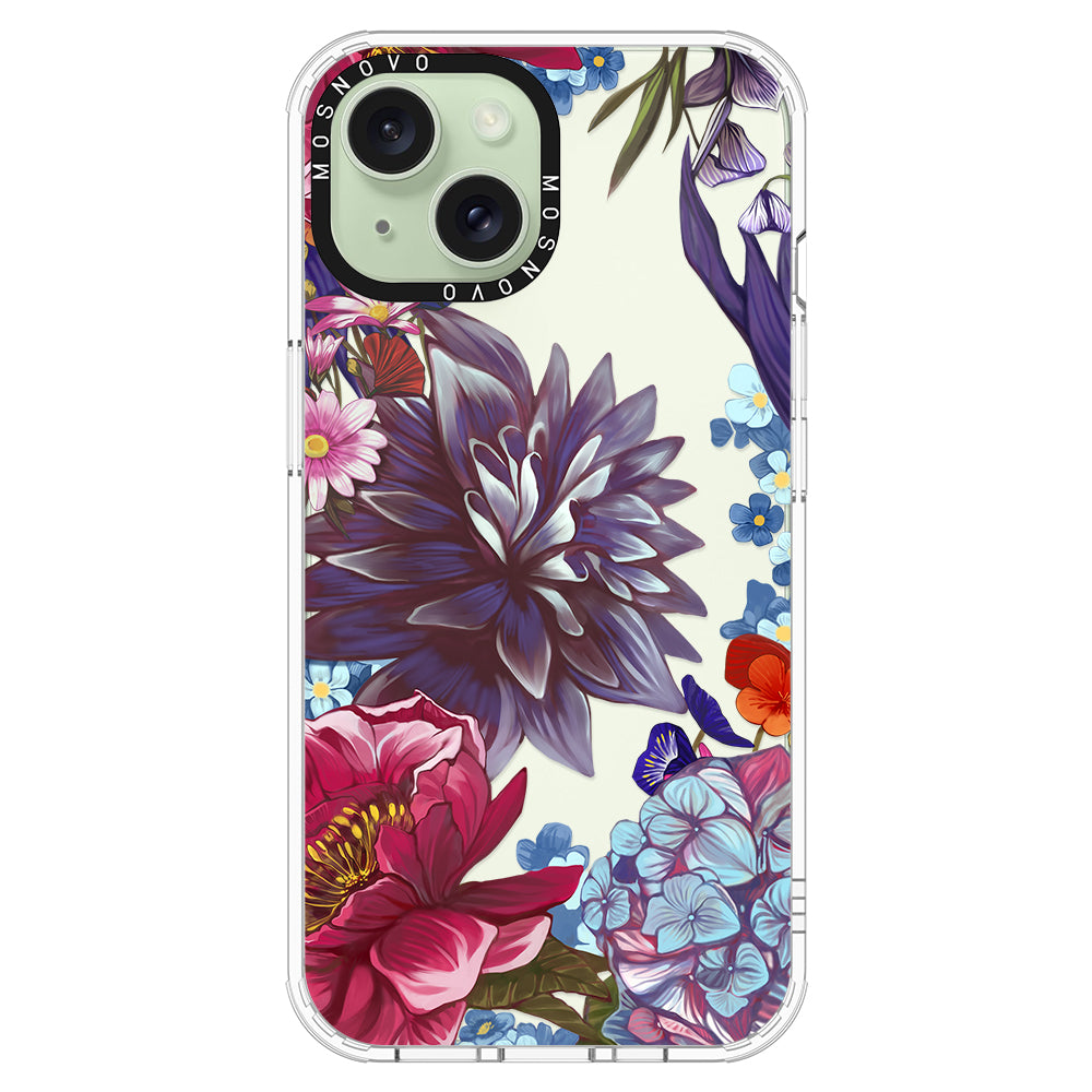 Blue Lilacs Phone Case - iPhone 15 Plus Case - MOSNOVO