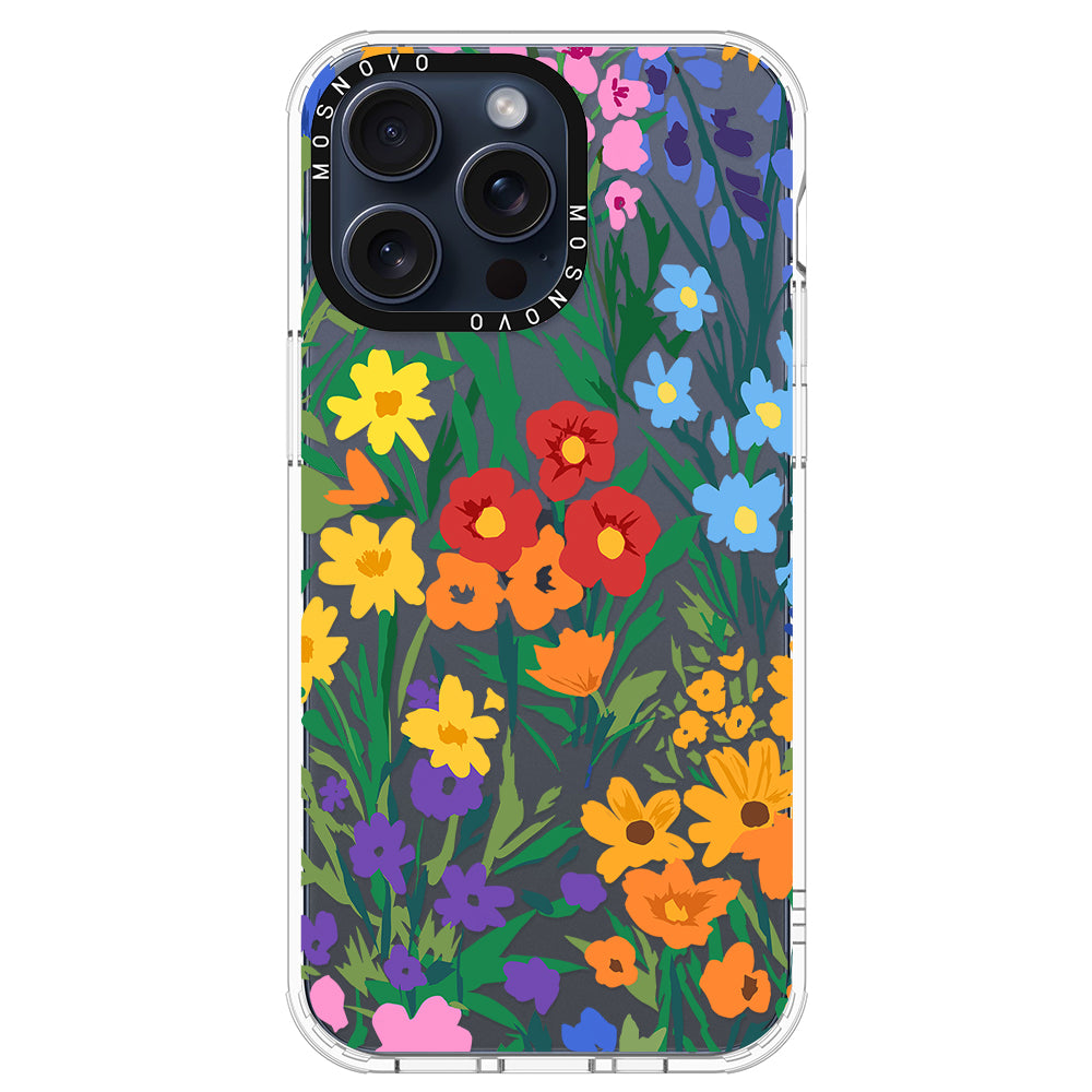 Spring Botanical Flower Floral Phone Case - iPhone 15 Pro Max Case - MOSNOVO