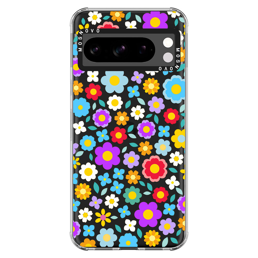 Retro Flower Phone Case - Google Pixel 8 Pro Case - MOSNOVO