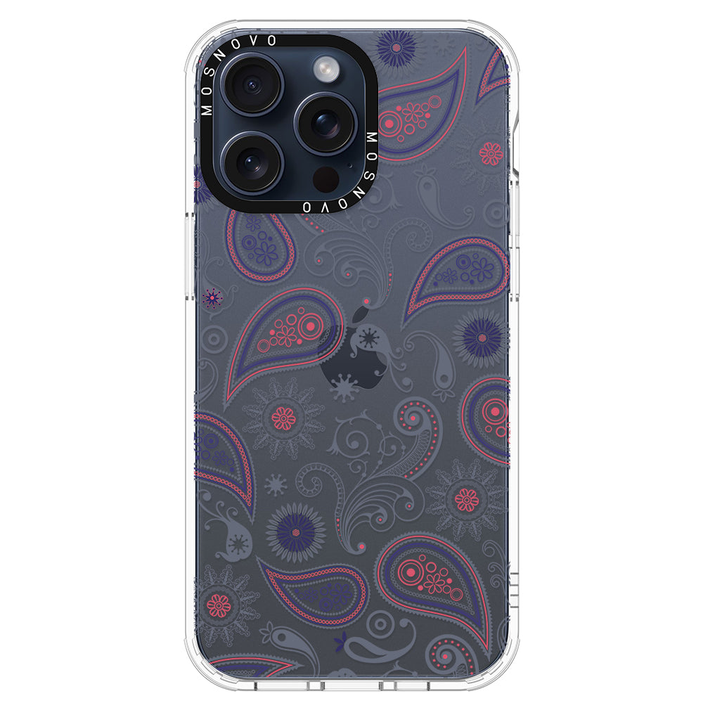 Paisley Phone Case - iPhone 15 Pro Max Case - MOSNOVO