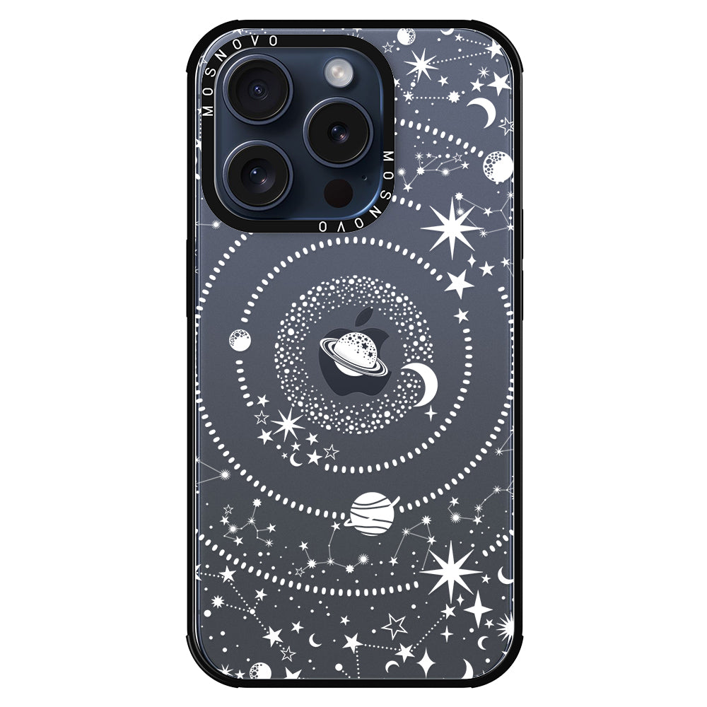 White Galaxy Phone Case - iPhone 15 Pro Case - MOSNOVO