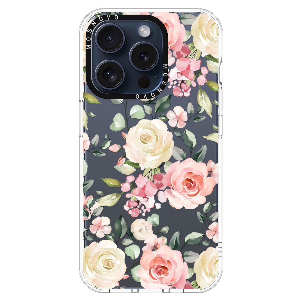 Watercolor Flower Floral Phone Case - iPhone 15 Pro Case - MOSNOVO