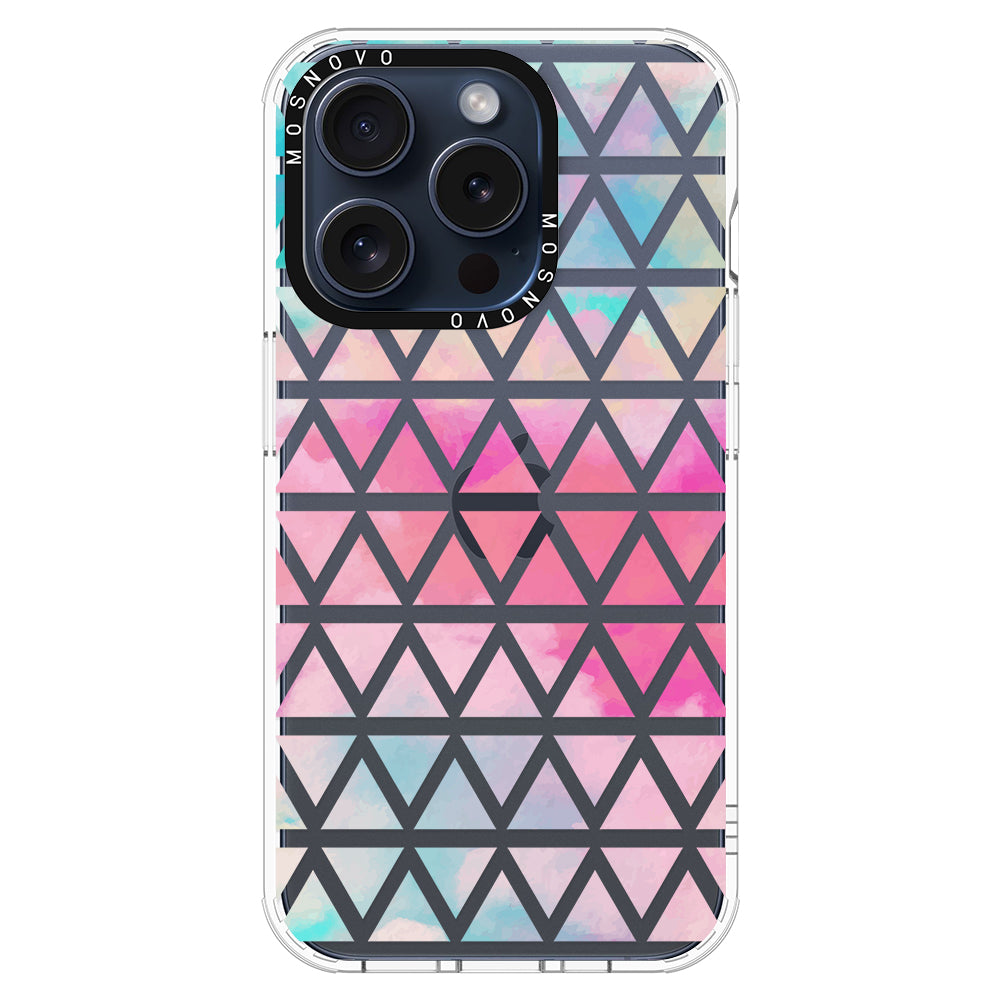 Gradient Triangles Phone Case - iPhone 15 Pro Case - MOSNOVO