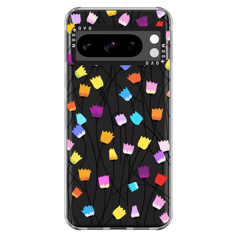 Tulips Bloom Floral Phone Case - Google Pixel 8 Pro Case - MOSNOVO