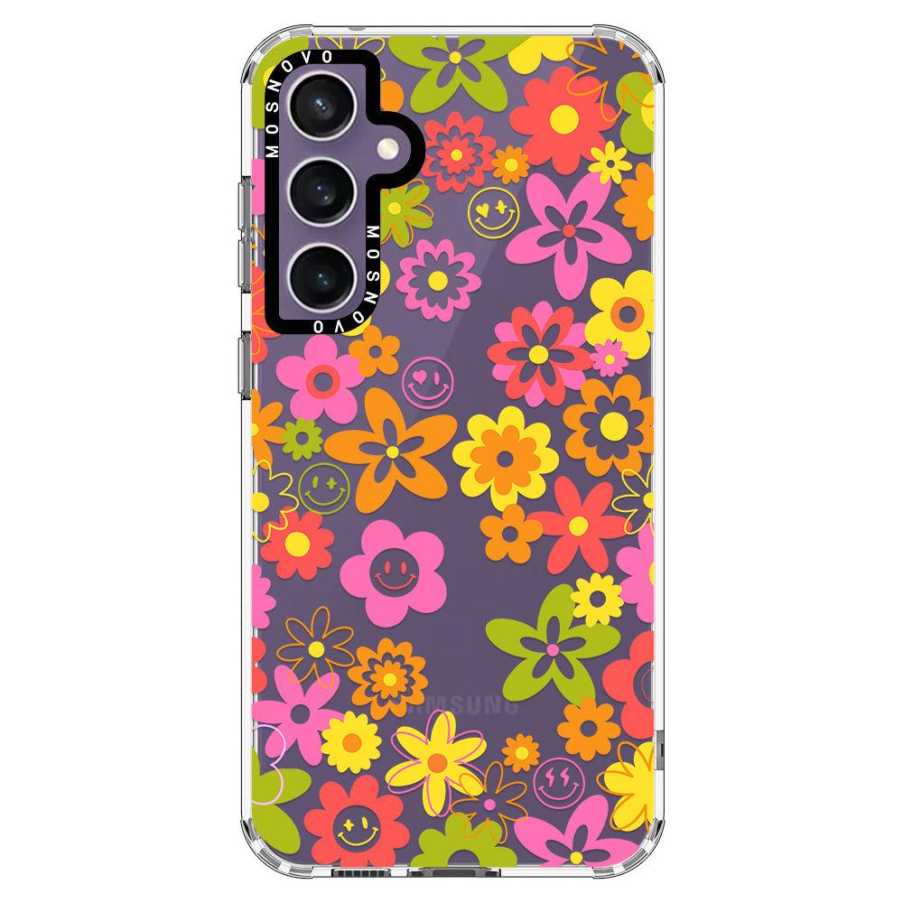 70's Groovy Floral Phone Case - Samsung Galaxy S23 FE Case