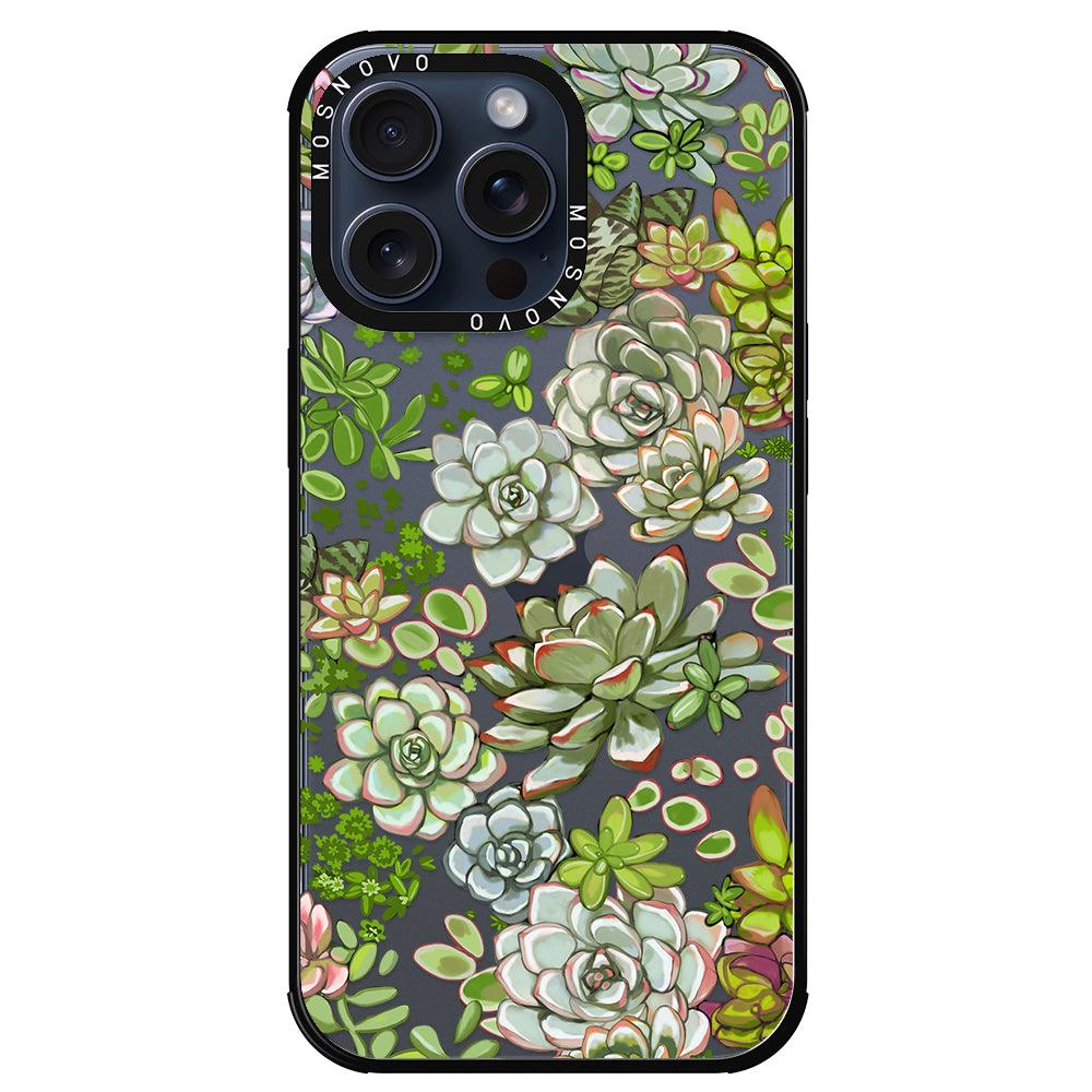 Succulent Phone Case - iPhone 15 Pro Max Case - MOSNOVO