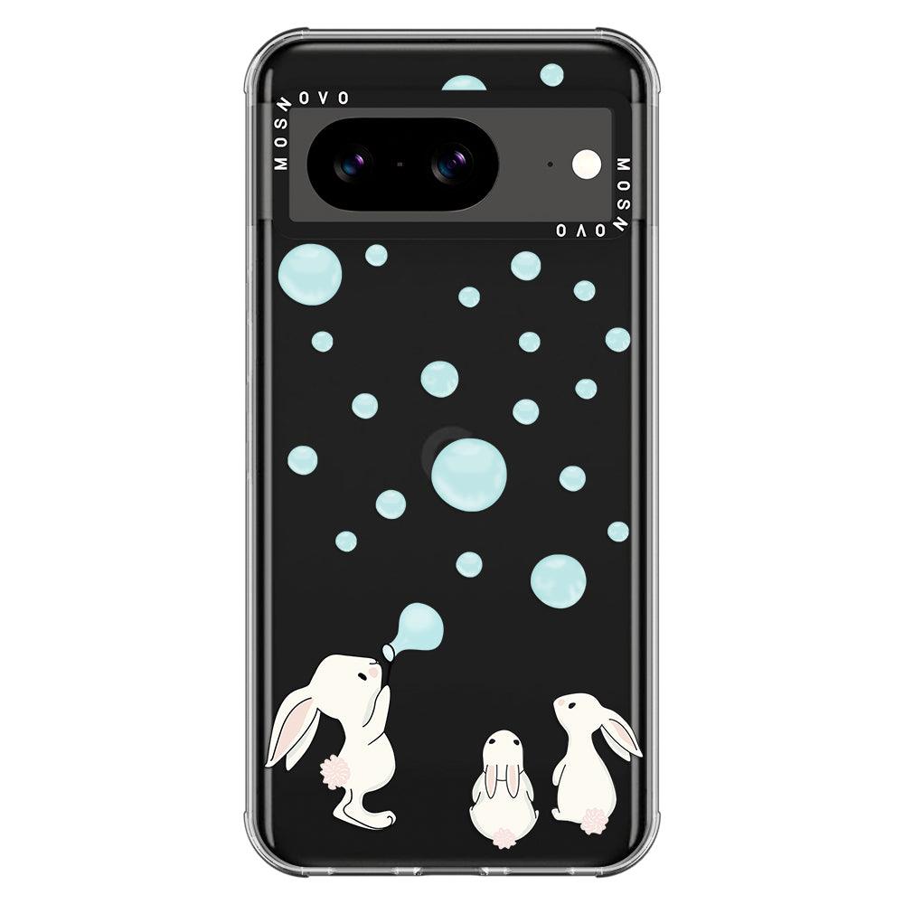 Bunny Blow Bubble Phone Case - Google Pixel 8 Case - MOSNOVO