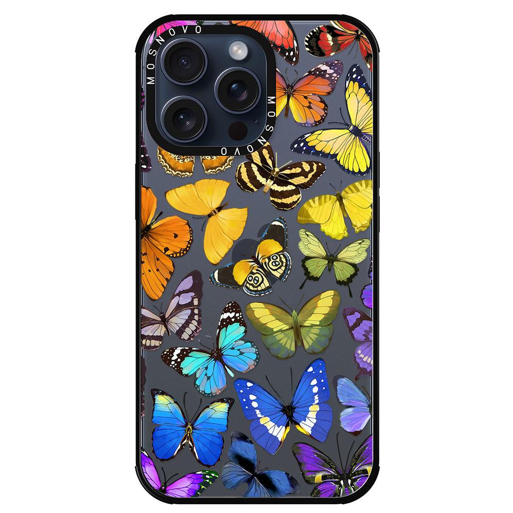 Rainbow Butterfly Phone Case - iPhone 15 Pro Max Case - MOSNOVO