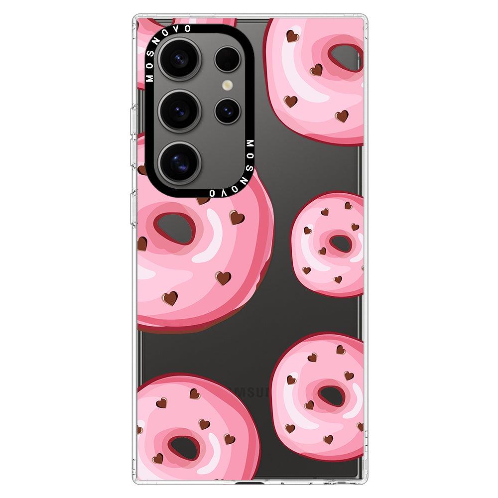 Pink Donuts Phone Case - Samsung Galaxy S24 Ultra Case - MOSNOVO