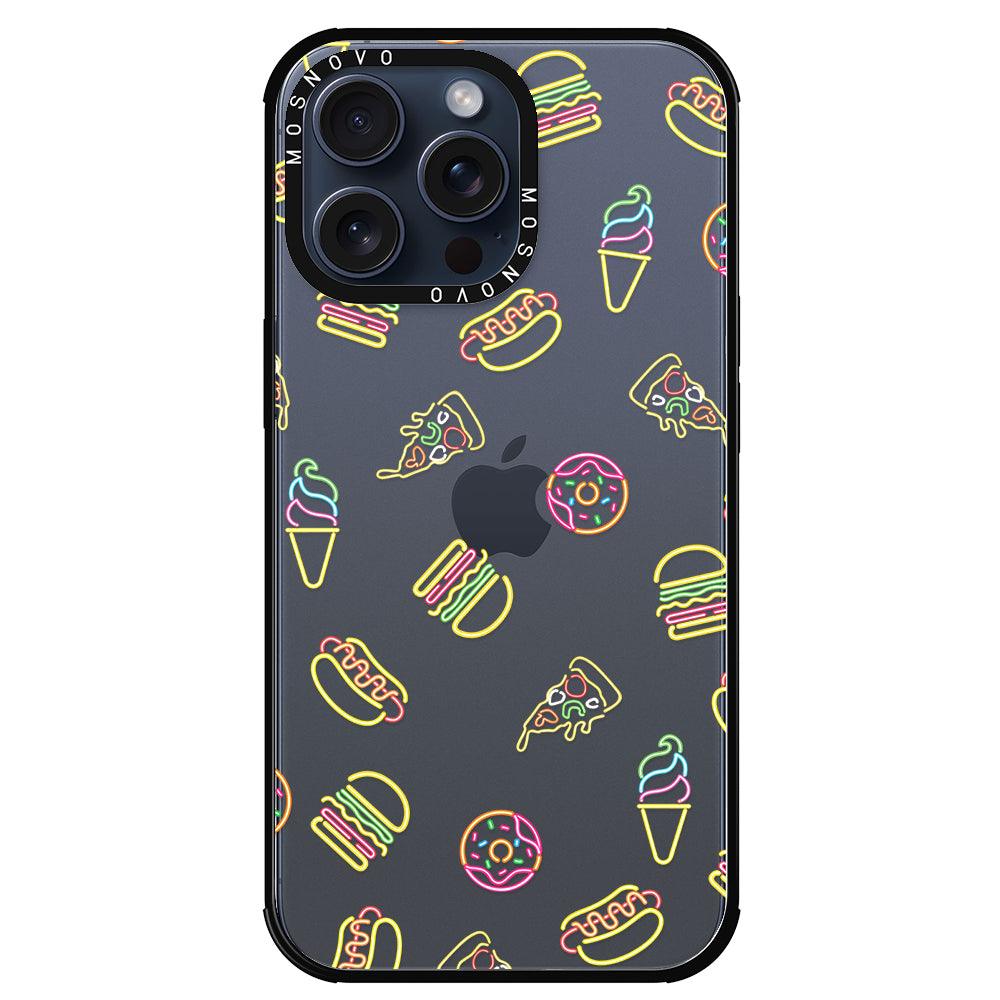 Neon Burgers Phone Case - iPhone 15 Pro Max Case - MOSNOVO