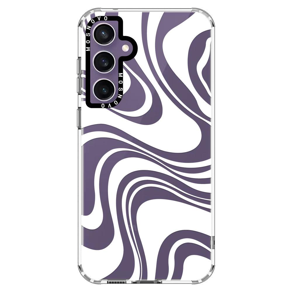 White Swirl Phone Case - Samsung Galaxy S23 FE Case