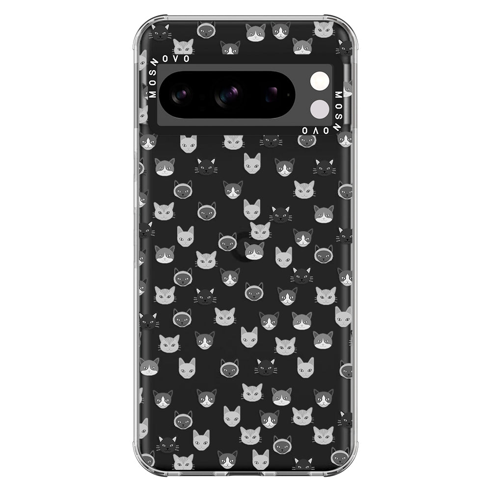 Cats Head Phone Case - Google Pixel 8 Pro Case - MOSNOVO