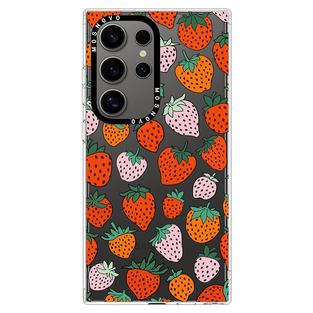 Cute Strawberry Phone Case - Samsung Galaxy S24 Ultra Case - MOSNOVO