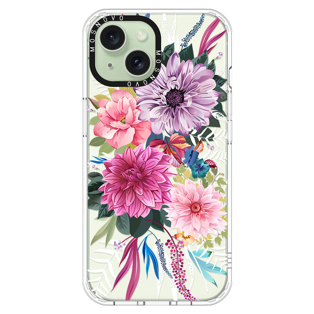 Dahlia Bloom Phone Case - iPhone 15 Case - MOSNOVO