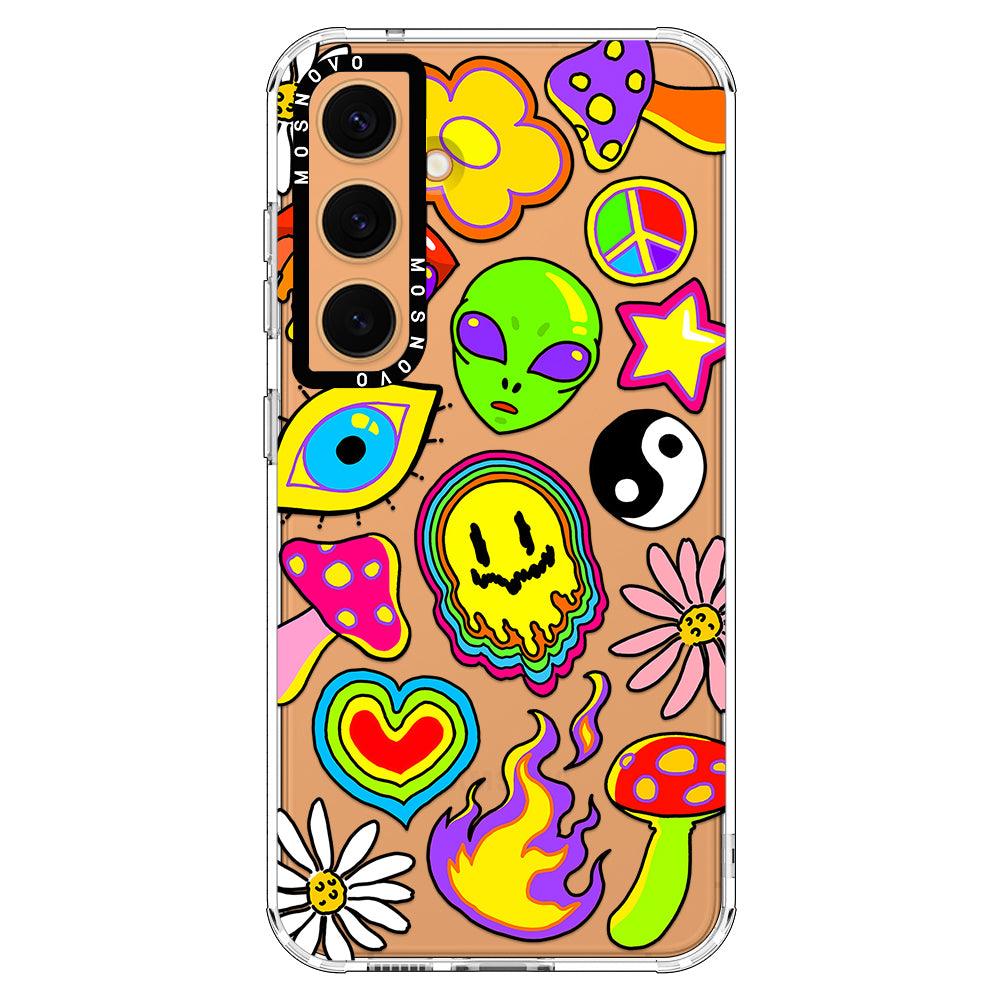 Hippie Sticker Phone Case - Samsung Galaxy S24 Case - MOSNOVO