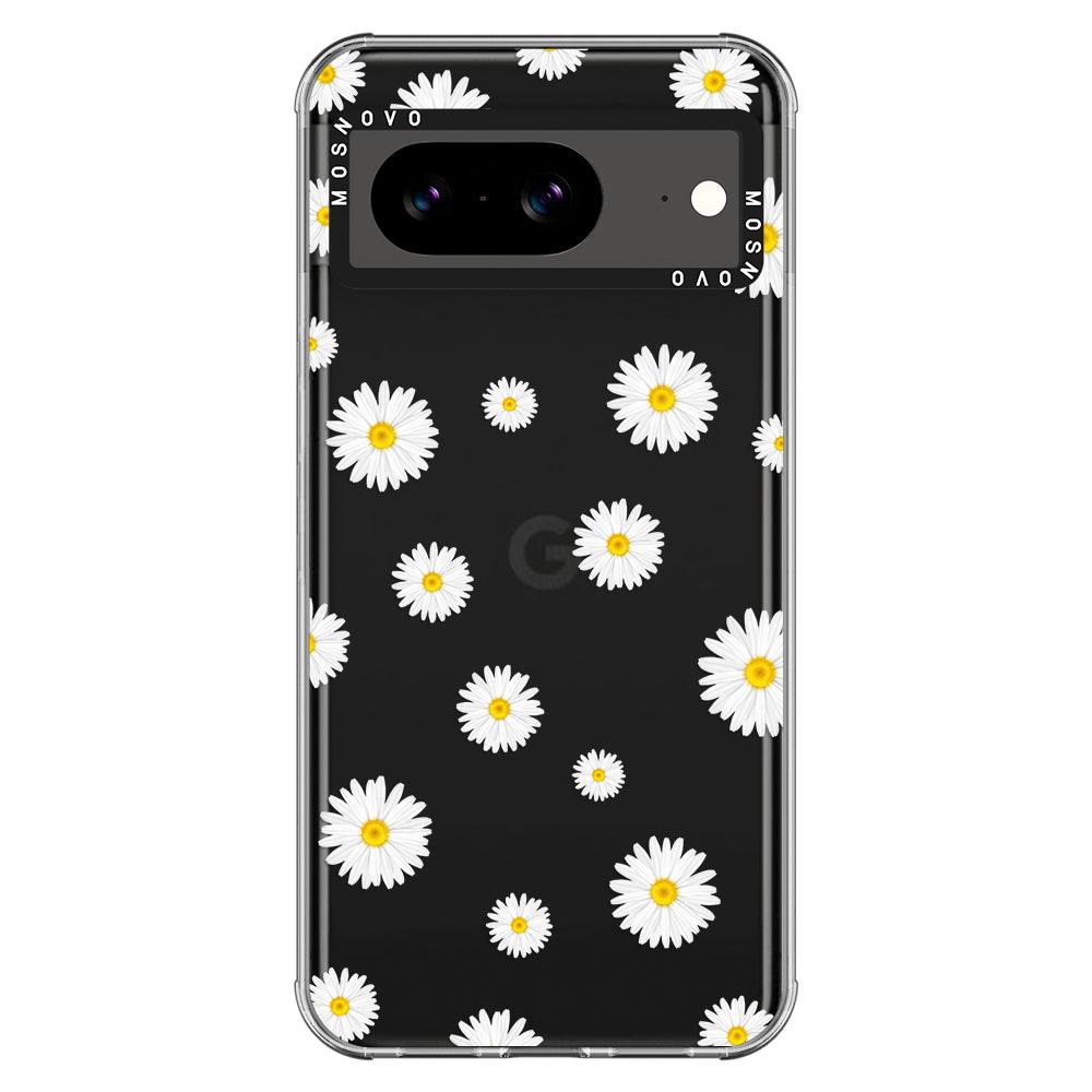 White Daisy Phone Case - Google Pixel 8 Case - MOSNOVO