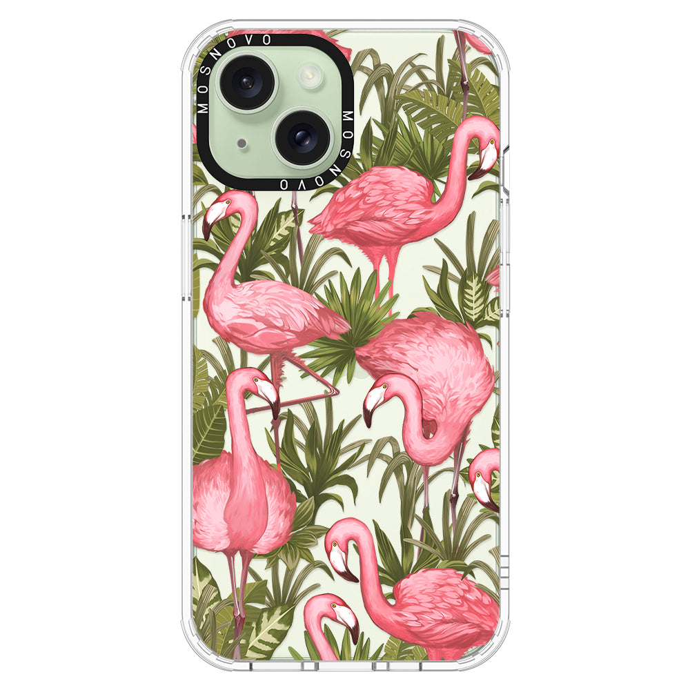 Jungle Flamingo Phone Case - iPhone 15 Case - MOSNOVO