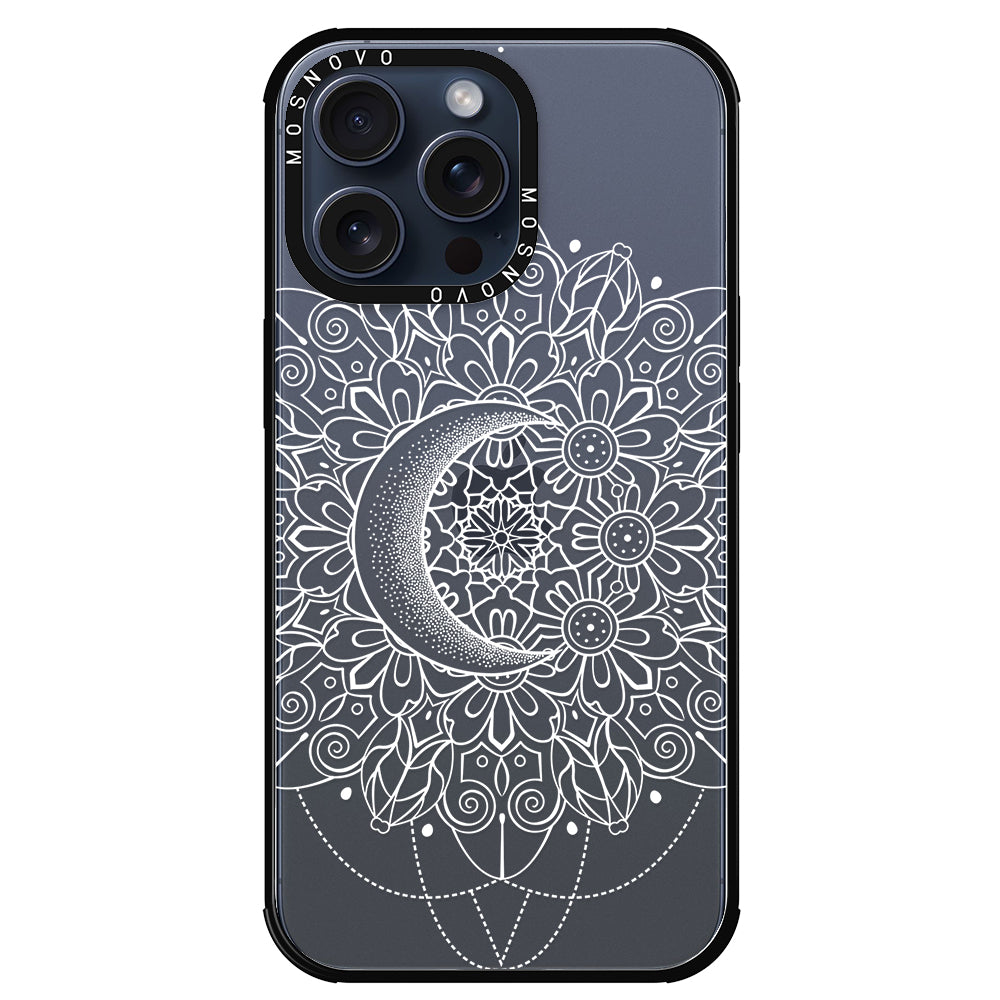 Celestial Moon Mandala Phone Case - iPhone 15 Pro Max Case - MOSNOVO