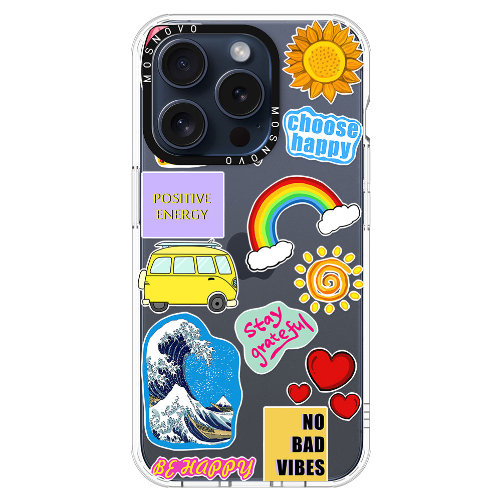 Happy Vibes Phone Case - iPhone 15 Pro Case - MOSNOVO