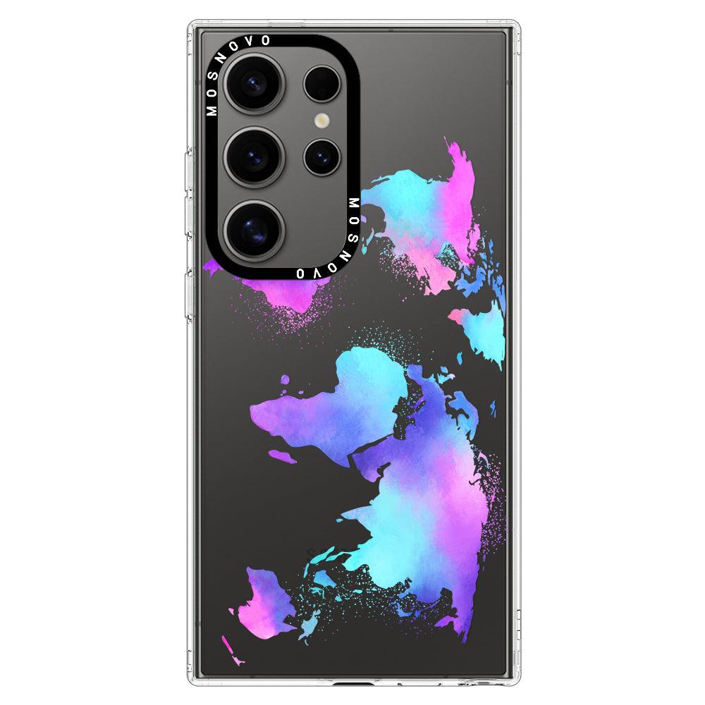 Psychedelic World Map Phone Case - Samsung Galaxy S24 Ultra Case - MOSNOVO