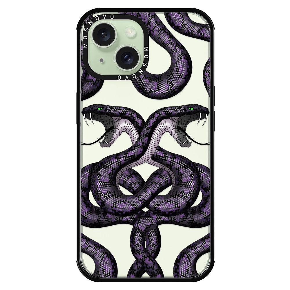 Mystery Snake Phone Case - iPhone 15 Case Black