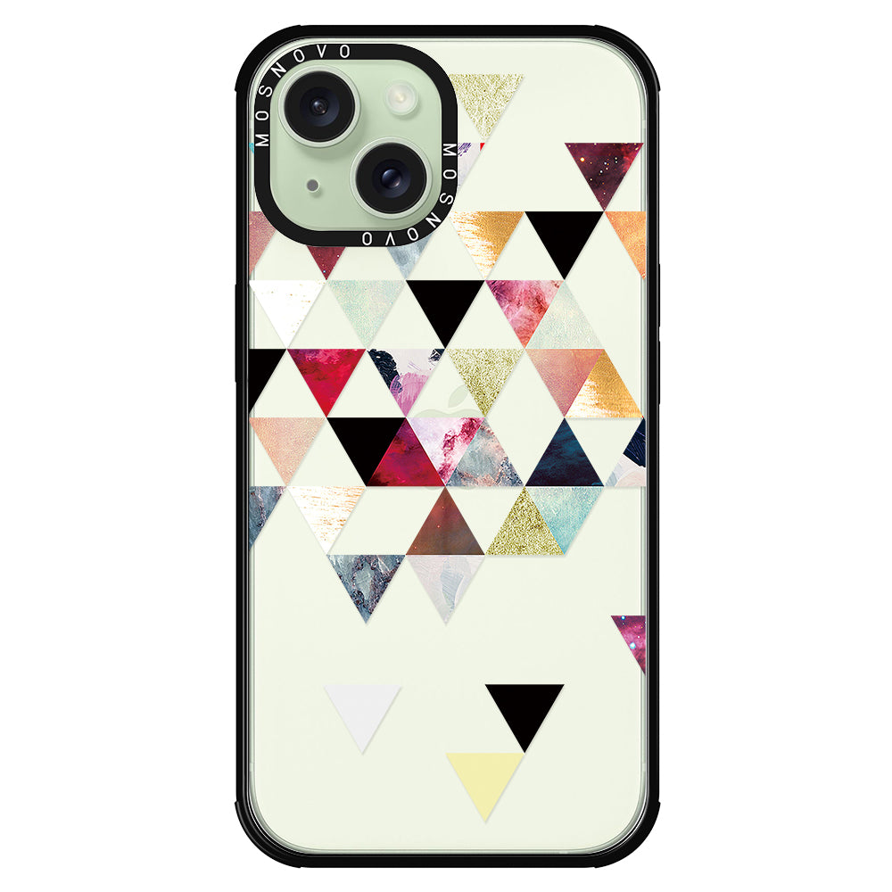 Triangles Stone Marble Phone Case - iPhone 15 Plus Case - MOSNOVO