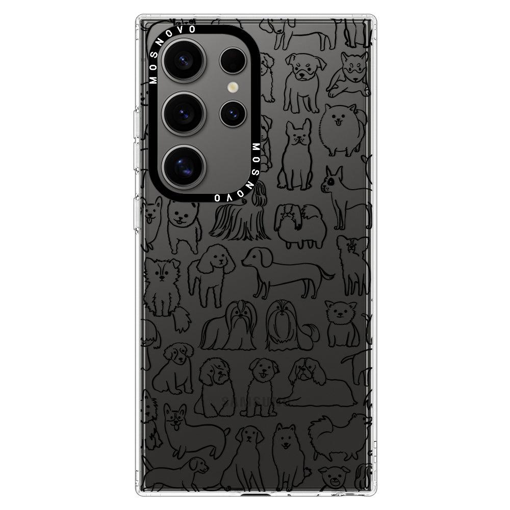 Doodle Dog Phone Case - Samsung Galaxy S24 Ultra Case - MOSNOVO