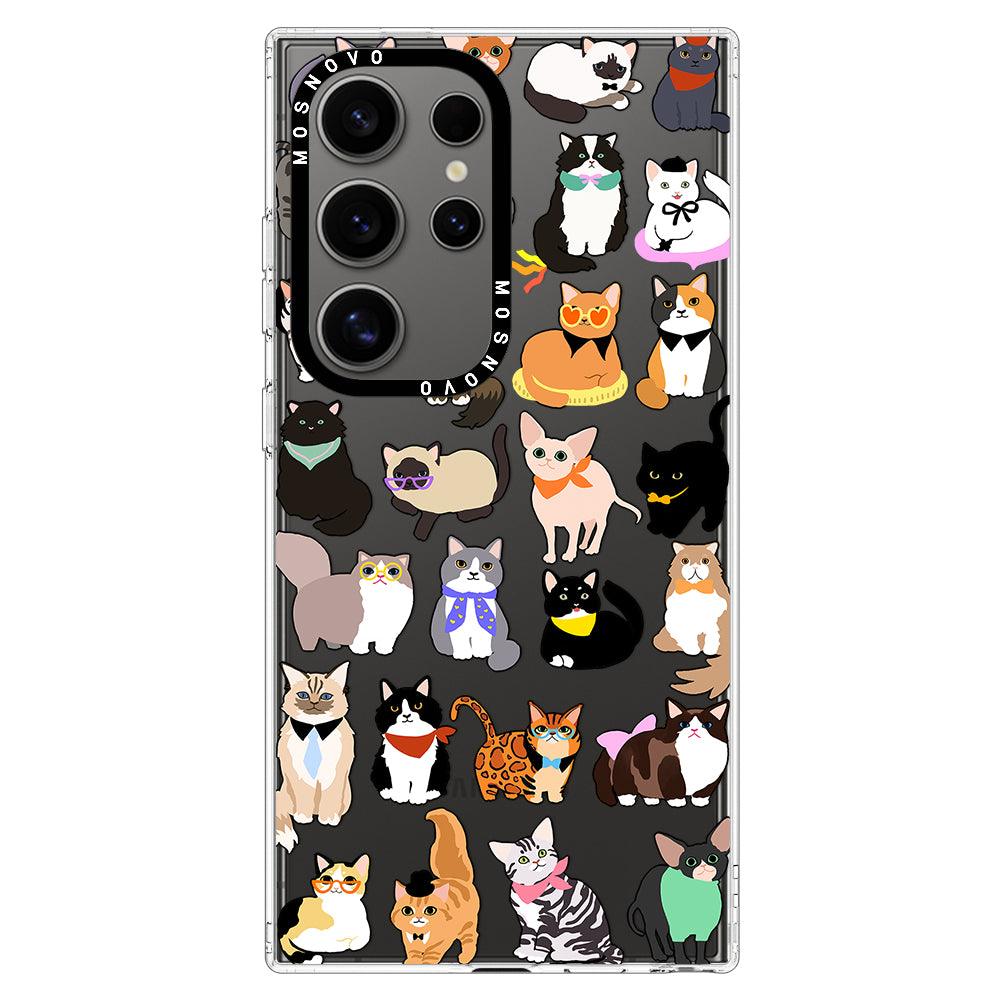 Cute Cats Phone Case - Samsung Galaxy S24 Ultra Case - MOSNOVO