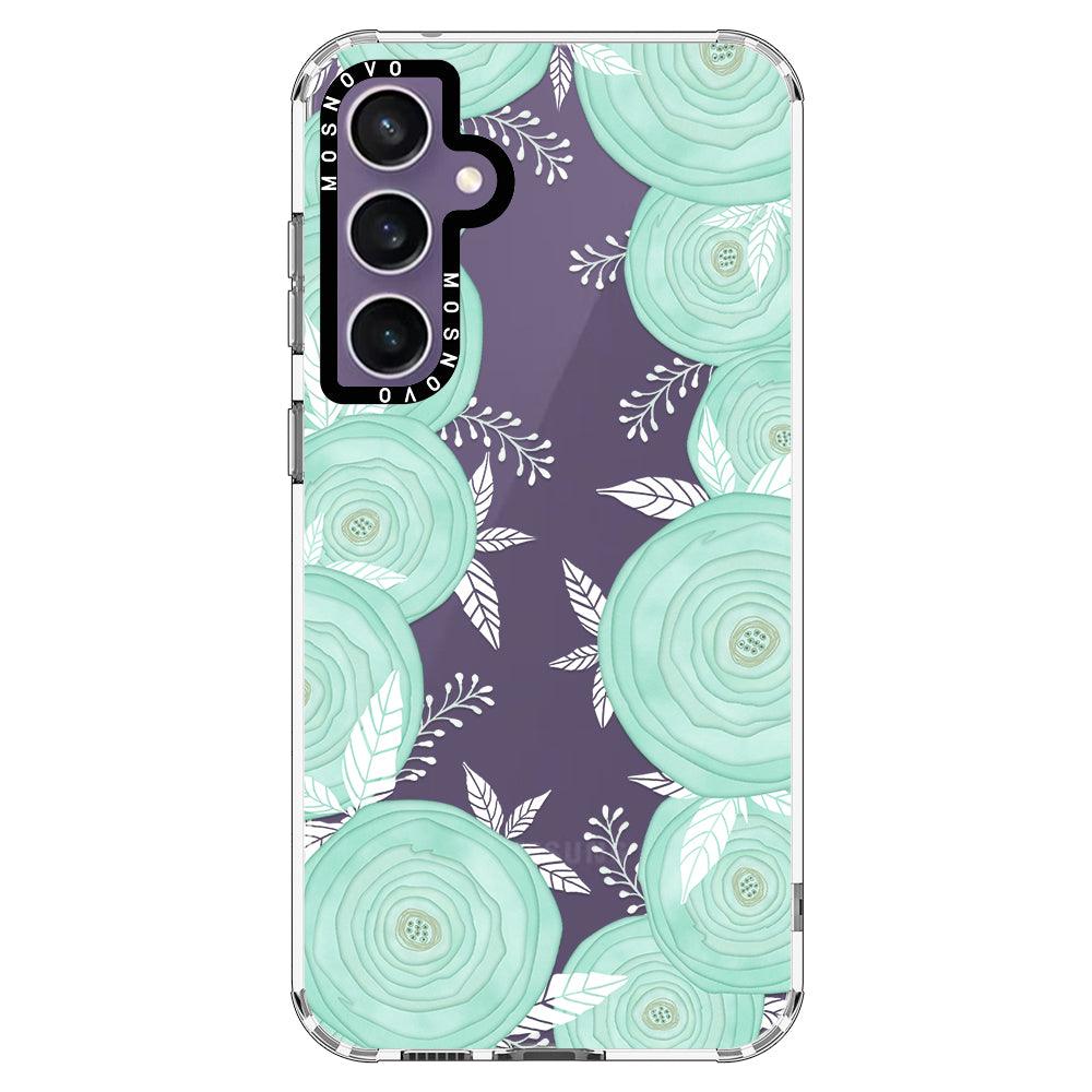 Mint Flower Phone Case - Samsung Galaxy S23 FE Case