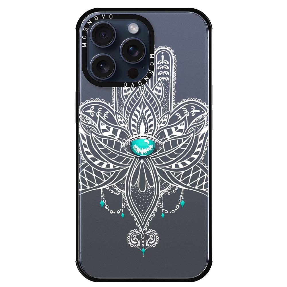 Hamsa Hand Phone Case - iPhone 15 Pro Max Case - MOSNOVO