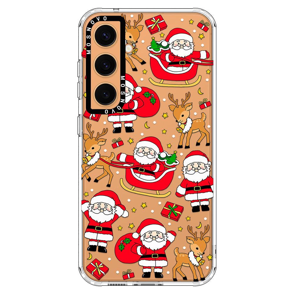 Cute Santa Claus Deer Phone Case - Samsung Galaxy S24 Plus Case - MOSNOVO