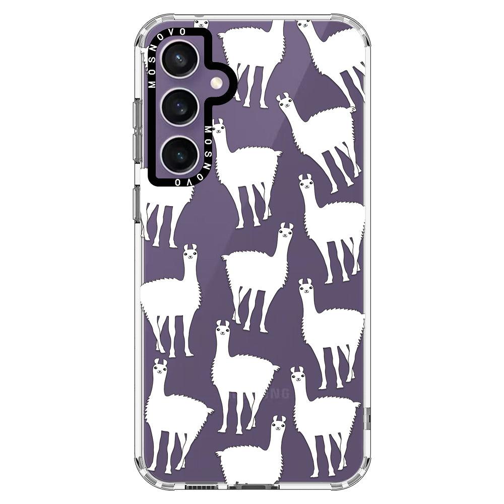 White Llama Phone Case - Samsung Galaxy S23 FE Case