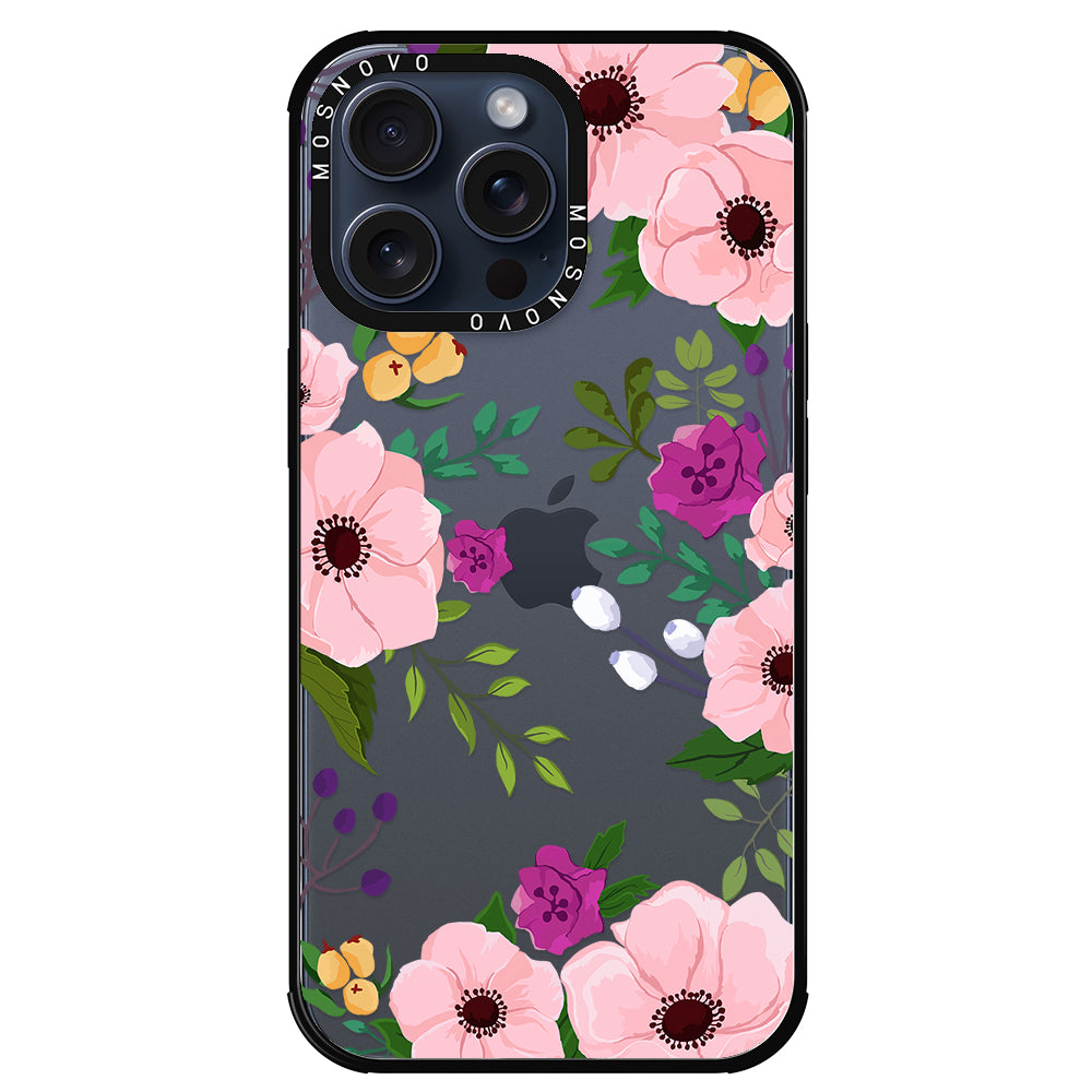 Watercolor Floral Phone Case - iPhone 15 Pro Max Case - MOSNOVO