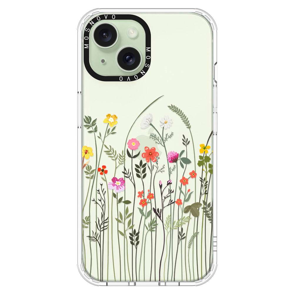 Spring Wildflower Phone Case - iPhone 15 Case Clear