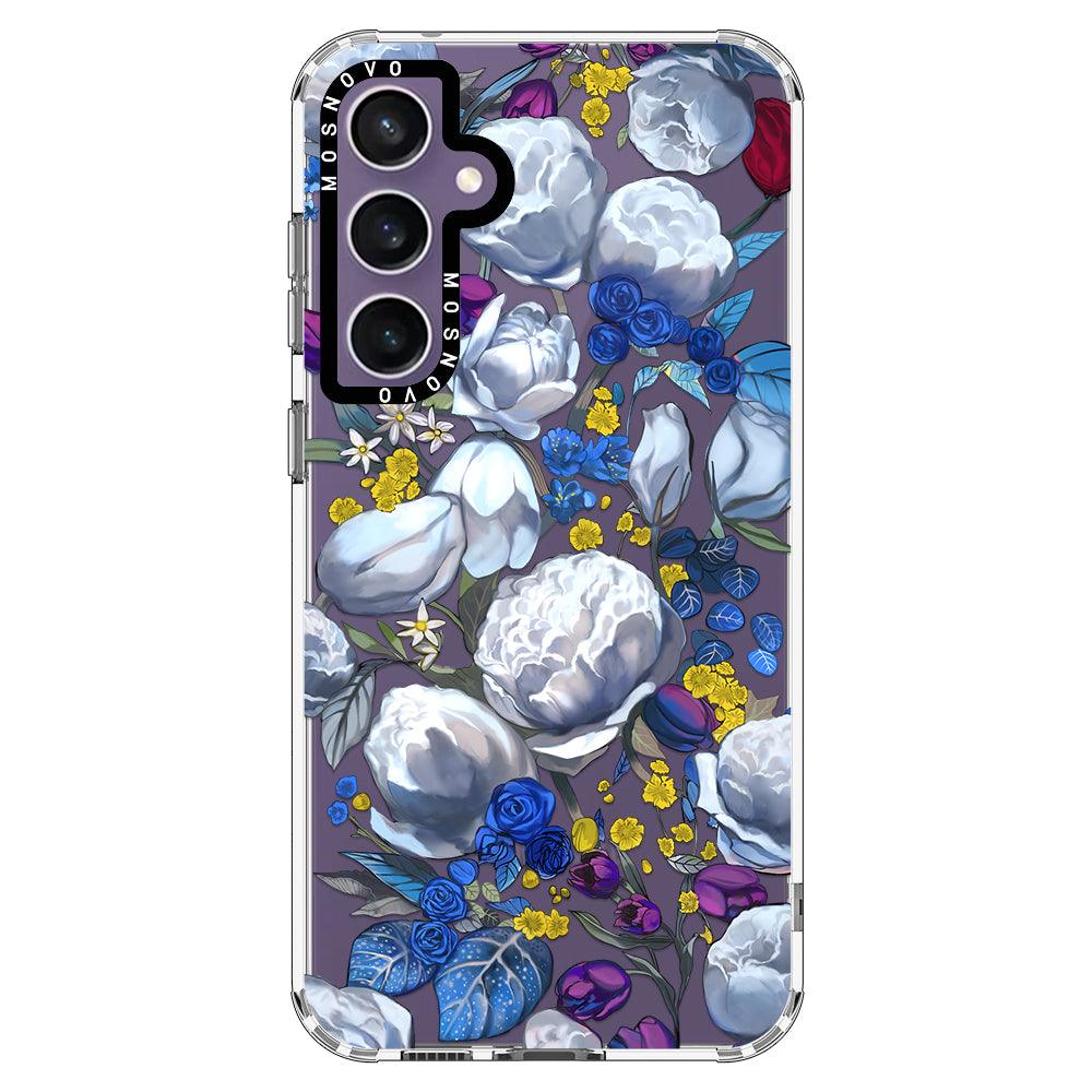 Purple Blue Floral Phone Case - Samsung Galaxy S23 FE Case