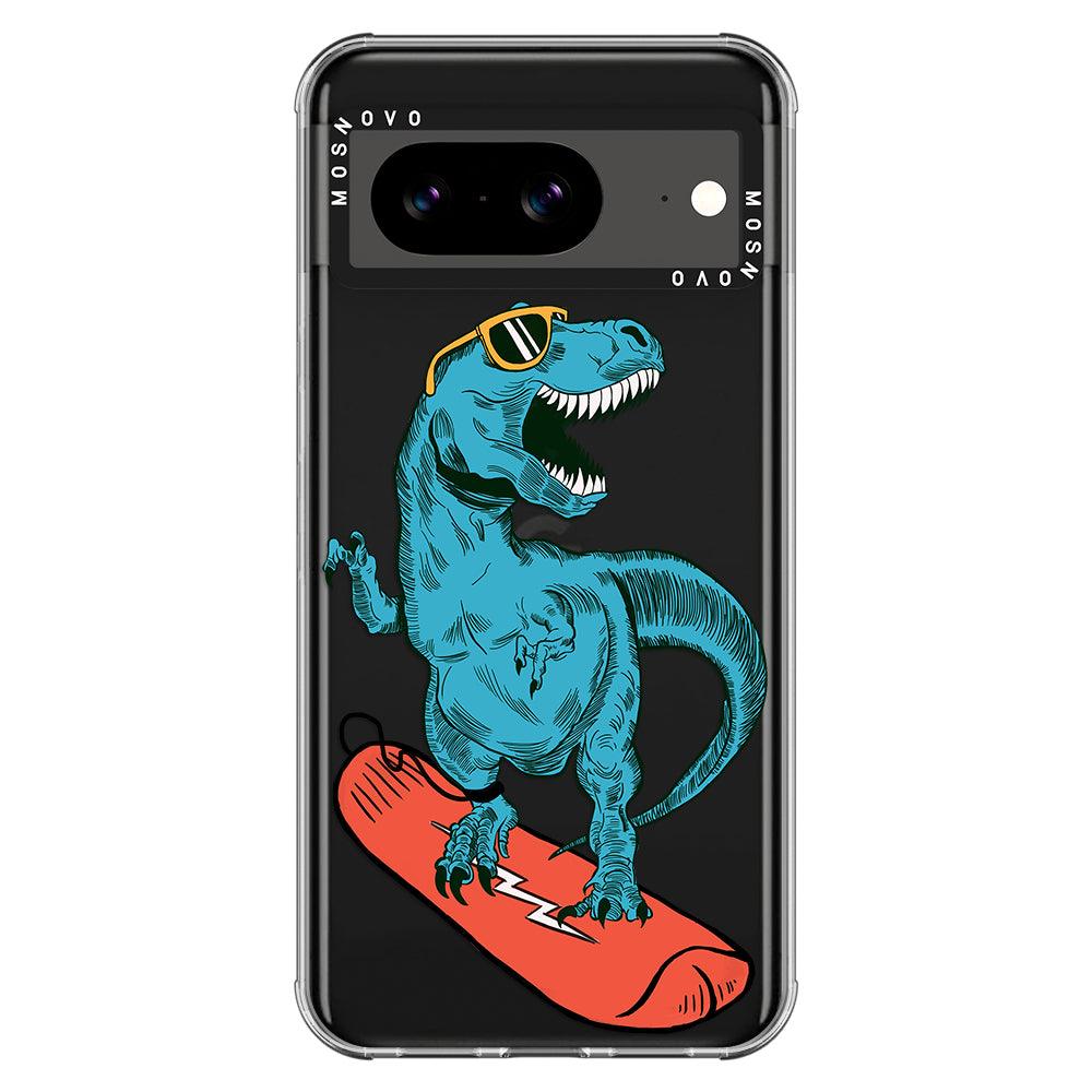 Surfing Dinosaur Phone Case - Google Pixel 8 Case - MOSNOVO