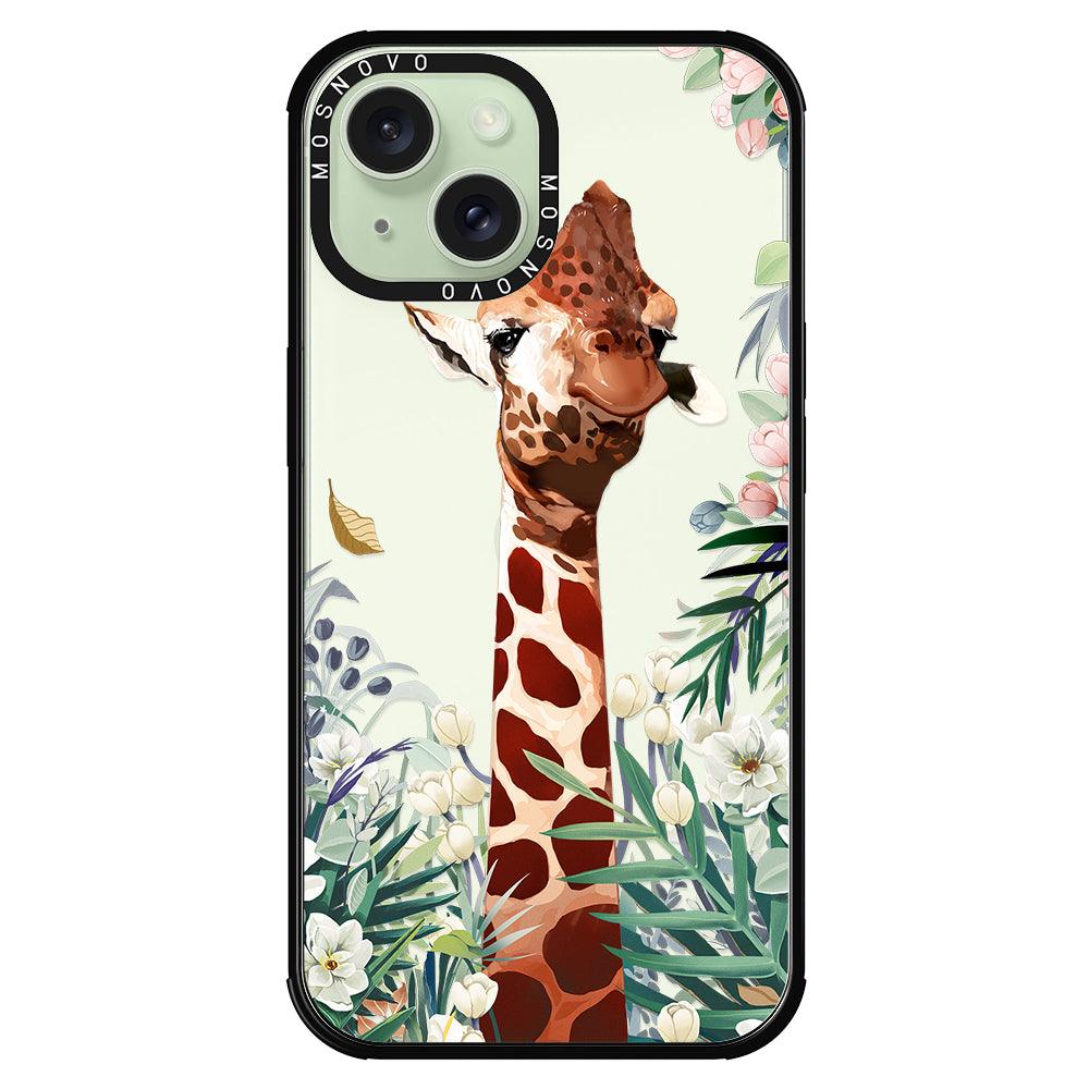 Giraffe In The Garden Phone Case - iPhone 15 Case - MOSNOVO