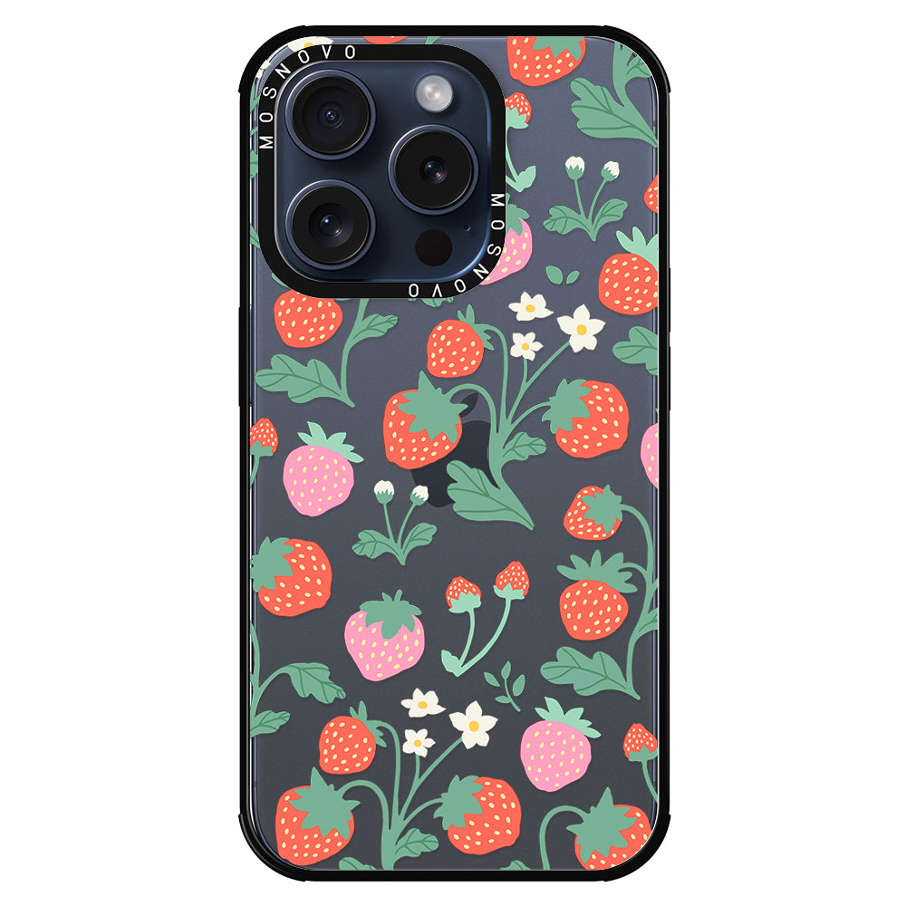 Cute Strawberry Phone Case - iPhone 15 Pro Case - MOSNOVO